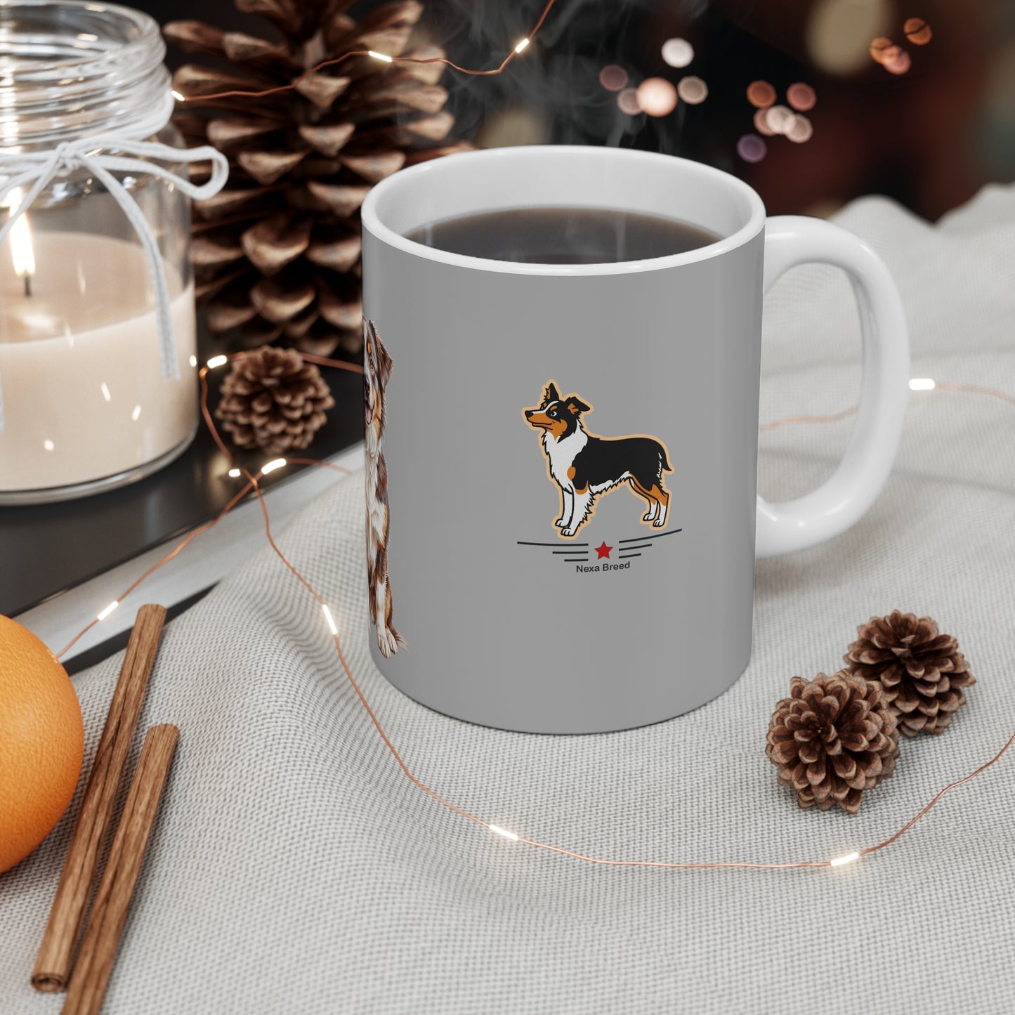 Australian Shepherd Lover's 11oz Mug - Grey