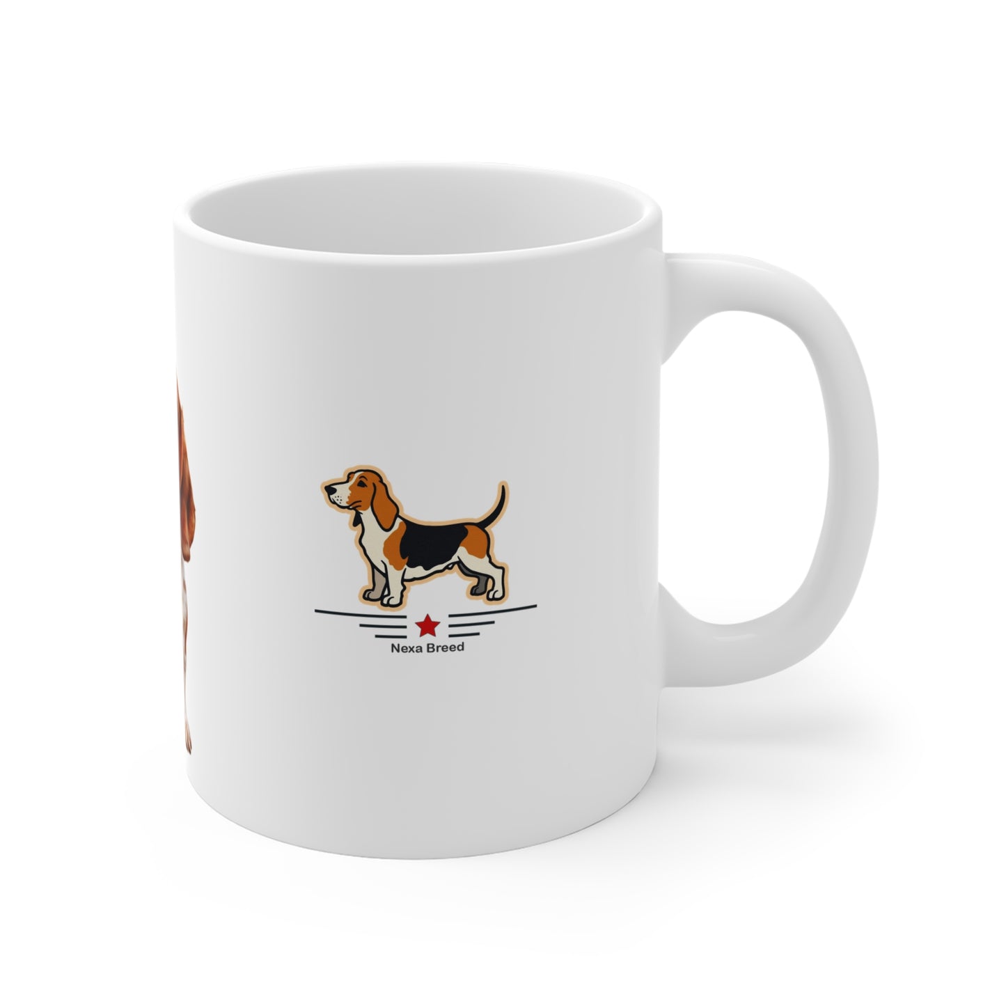 Basset Hound Lover's 11oz Mug - White