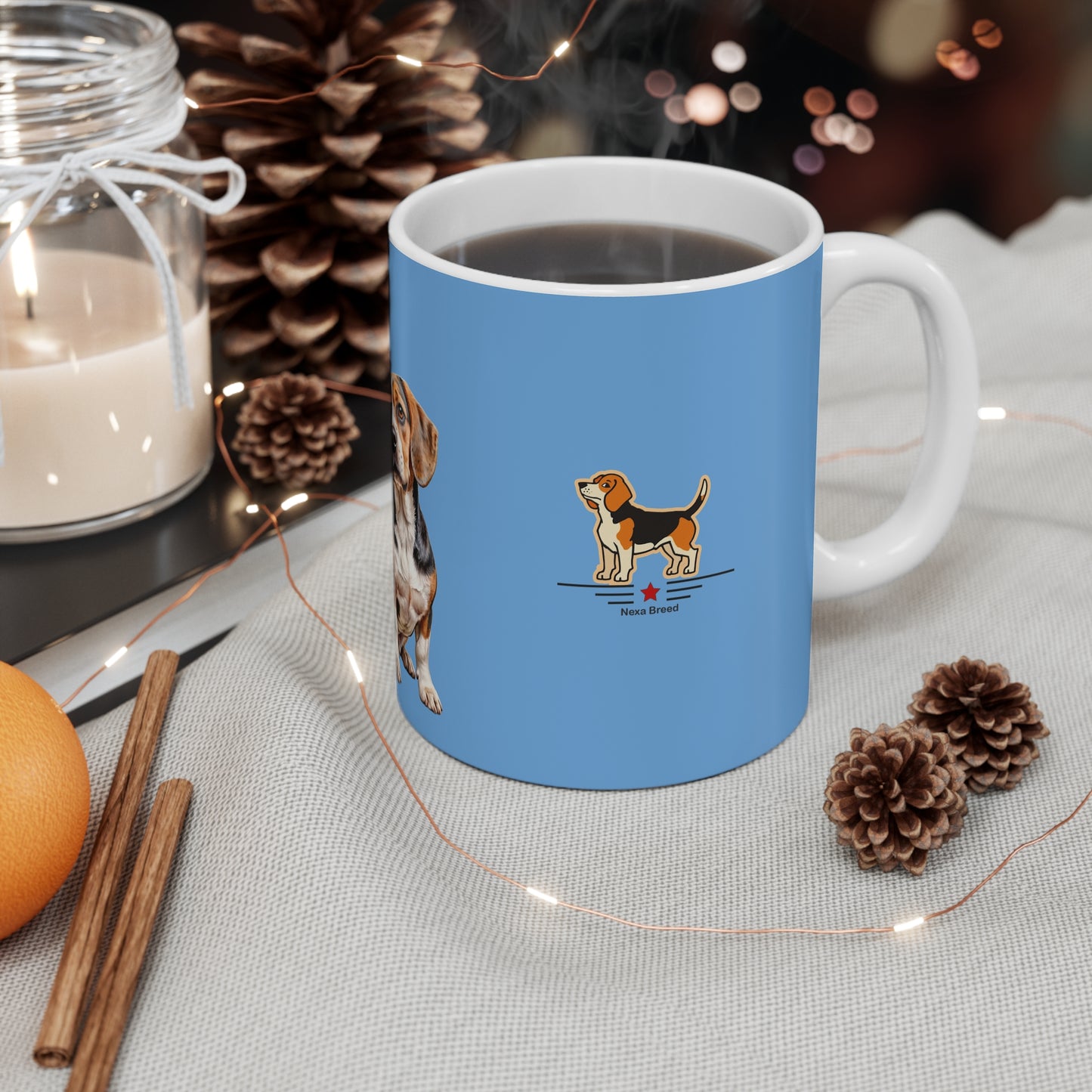 Beagle Lover's 11oz Mug - Blue