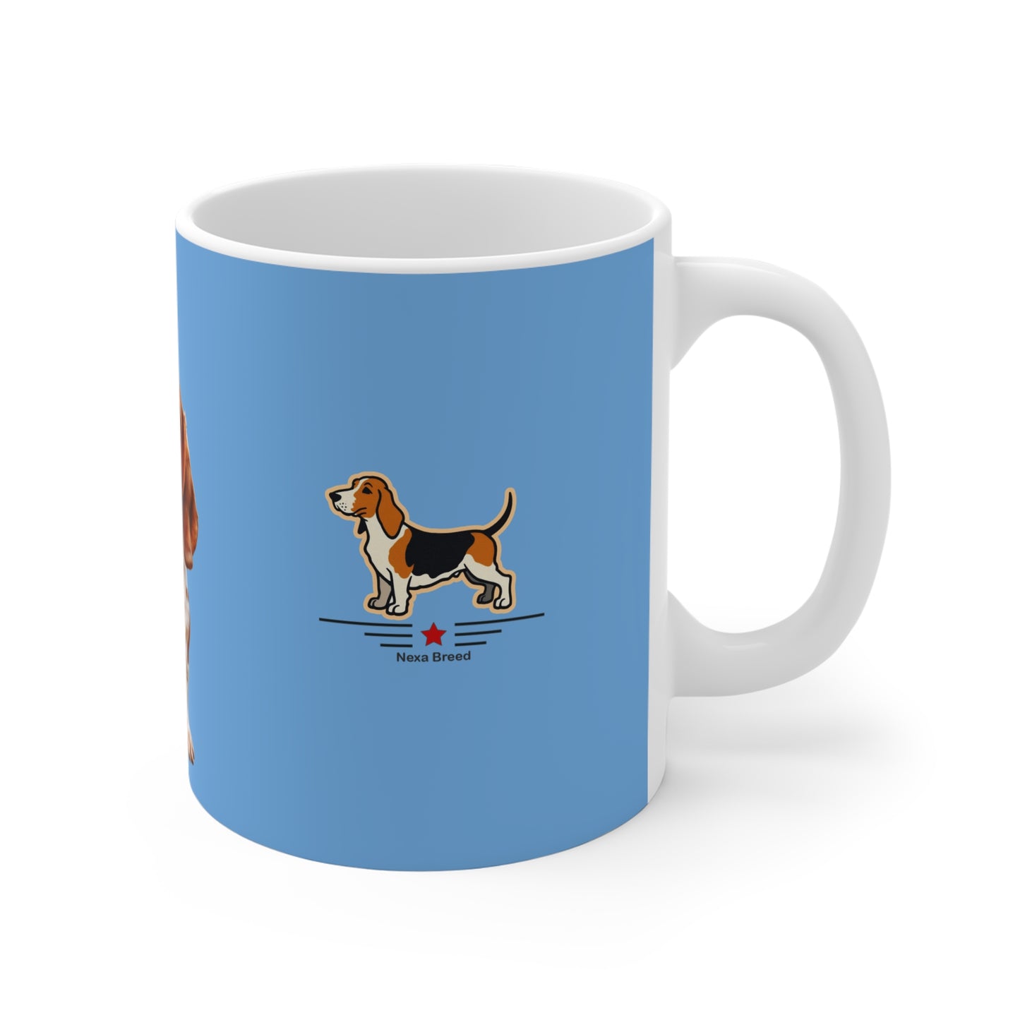 Basset Hound Lover's 11oz Mug - Blue