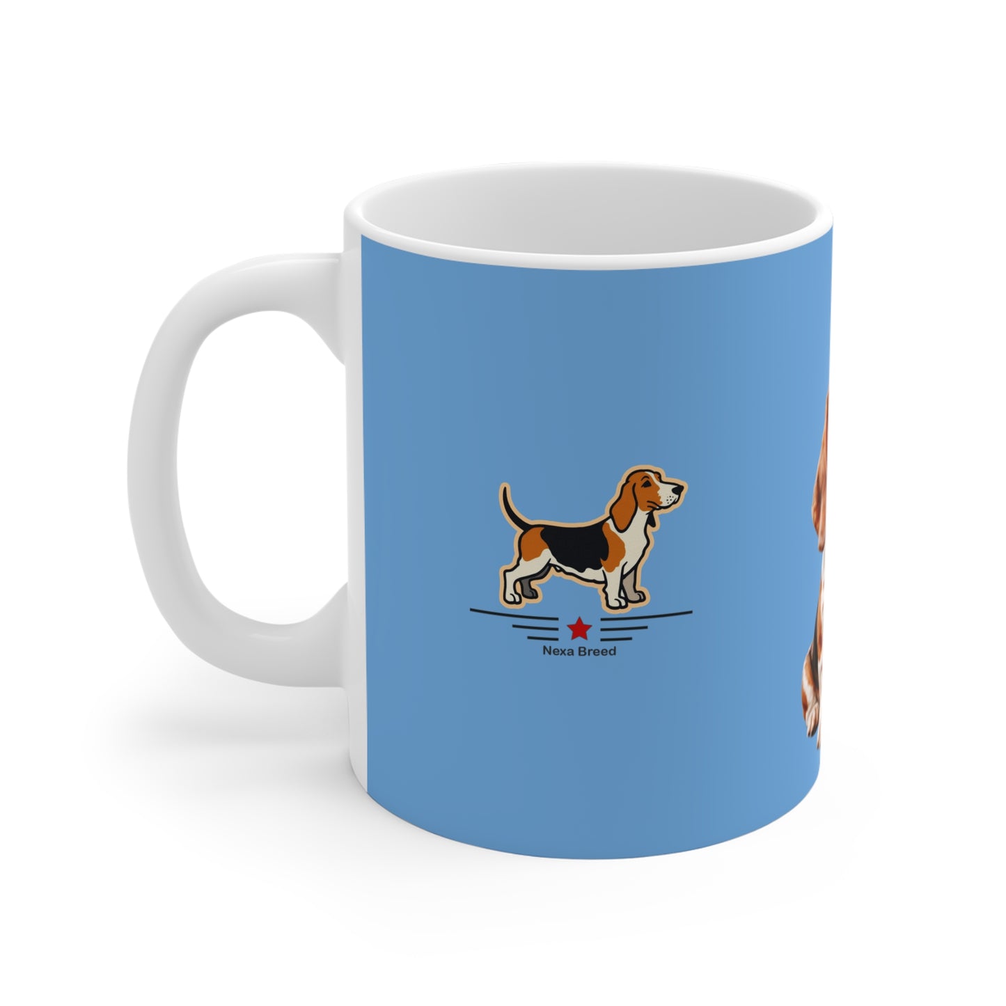 Basset Hound Lover's 11oz Mug - Blue