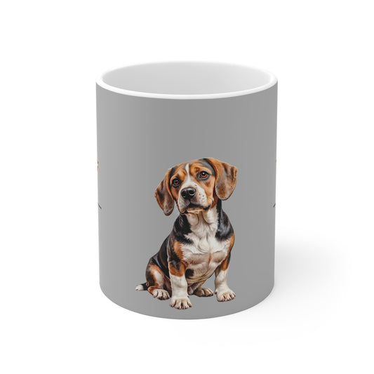 Beagle Lover's 11oz Mug - Grey