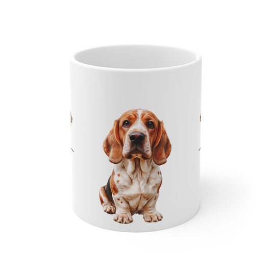 Basset Hound Lover's 11oz Mug - White