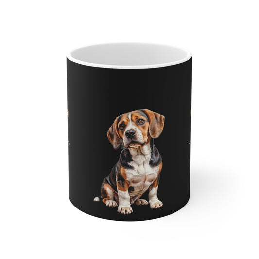 Beagle Lover's 11oz Mug - Black
