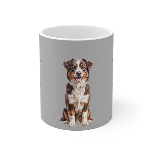Australian Shepherd Lover's 11oz Mug - Grey