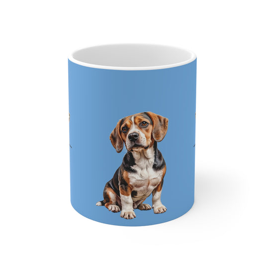 Beagle Lover's 11oz Mug - Blue